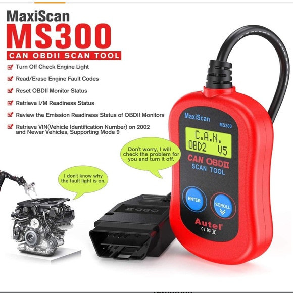 New Autel MS300 OBD2 Scanner Code Reader, Turn Off Check Engine Light - Picture 4 of 15